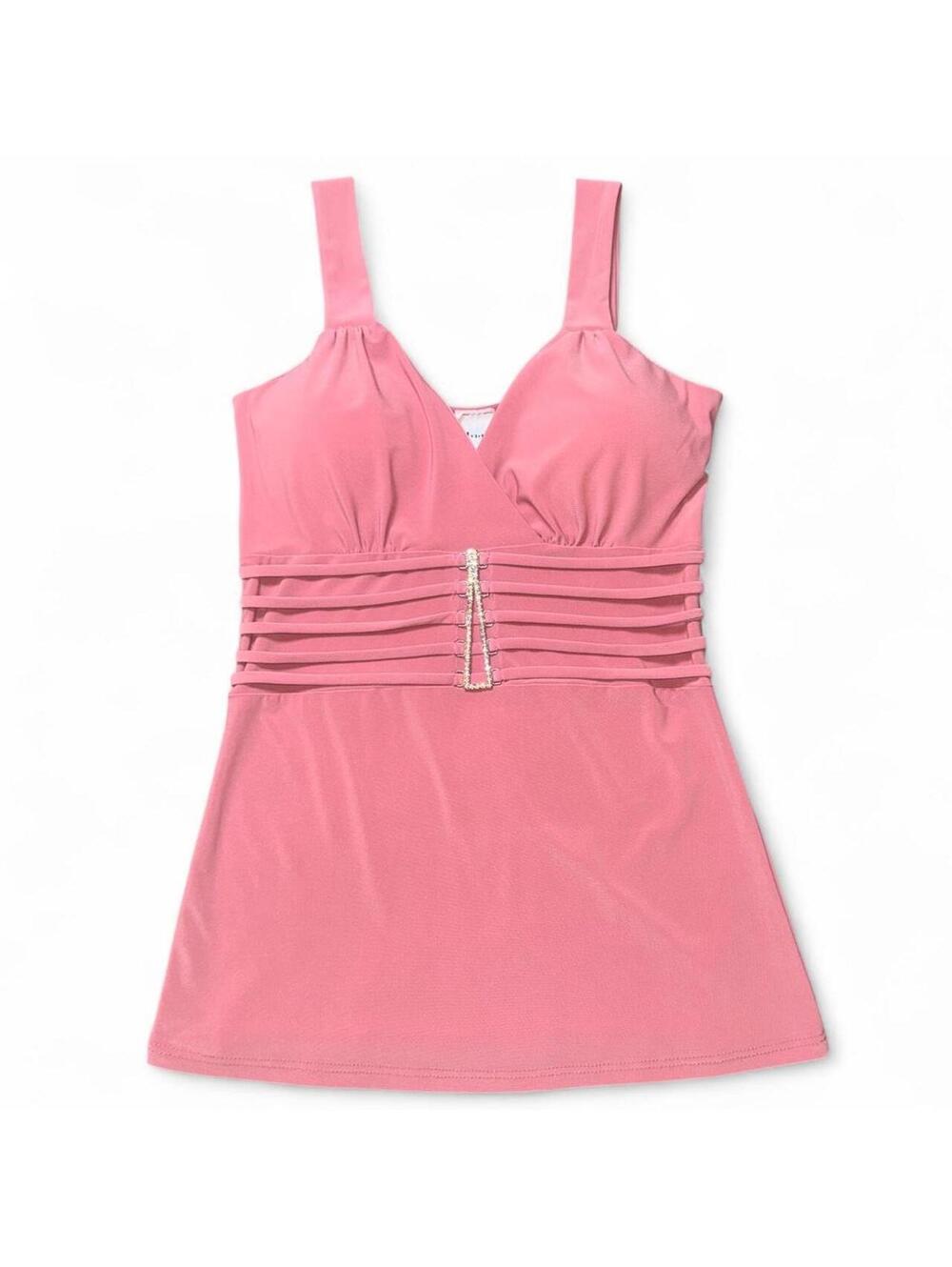 Vintage Y2K blu:m dusty pink rhinestone top